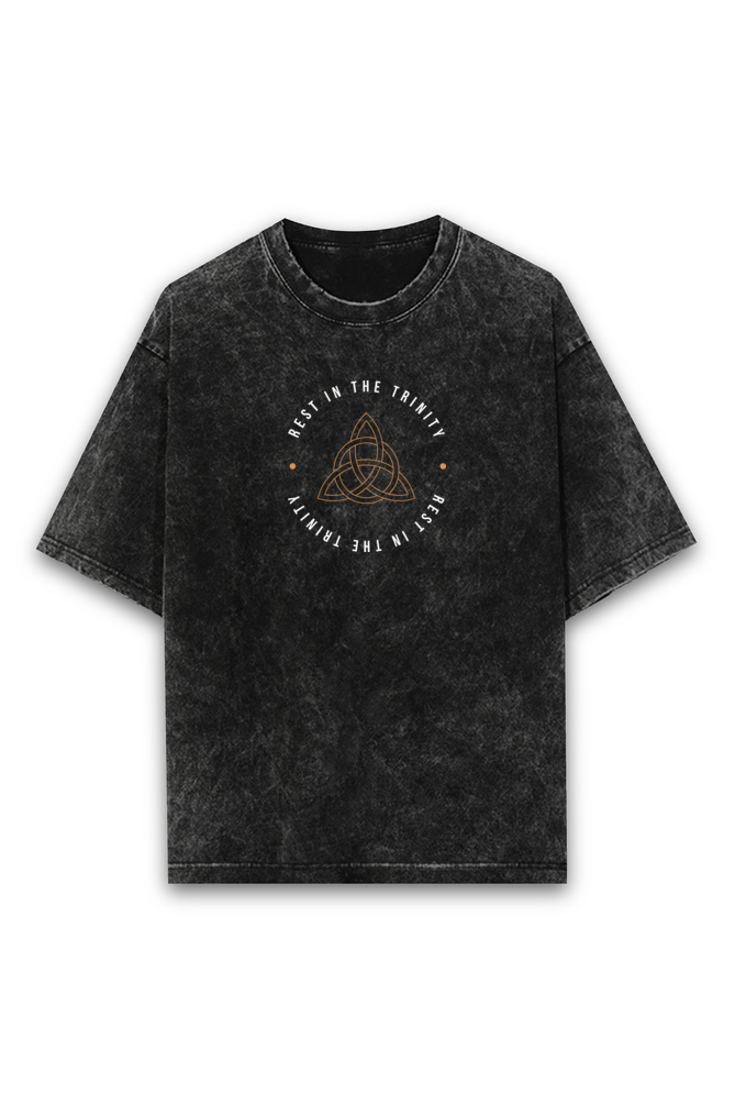 Rest in the Trinity - Unisex Acid Wash Oversized