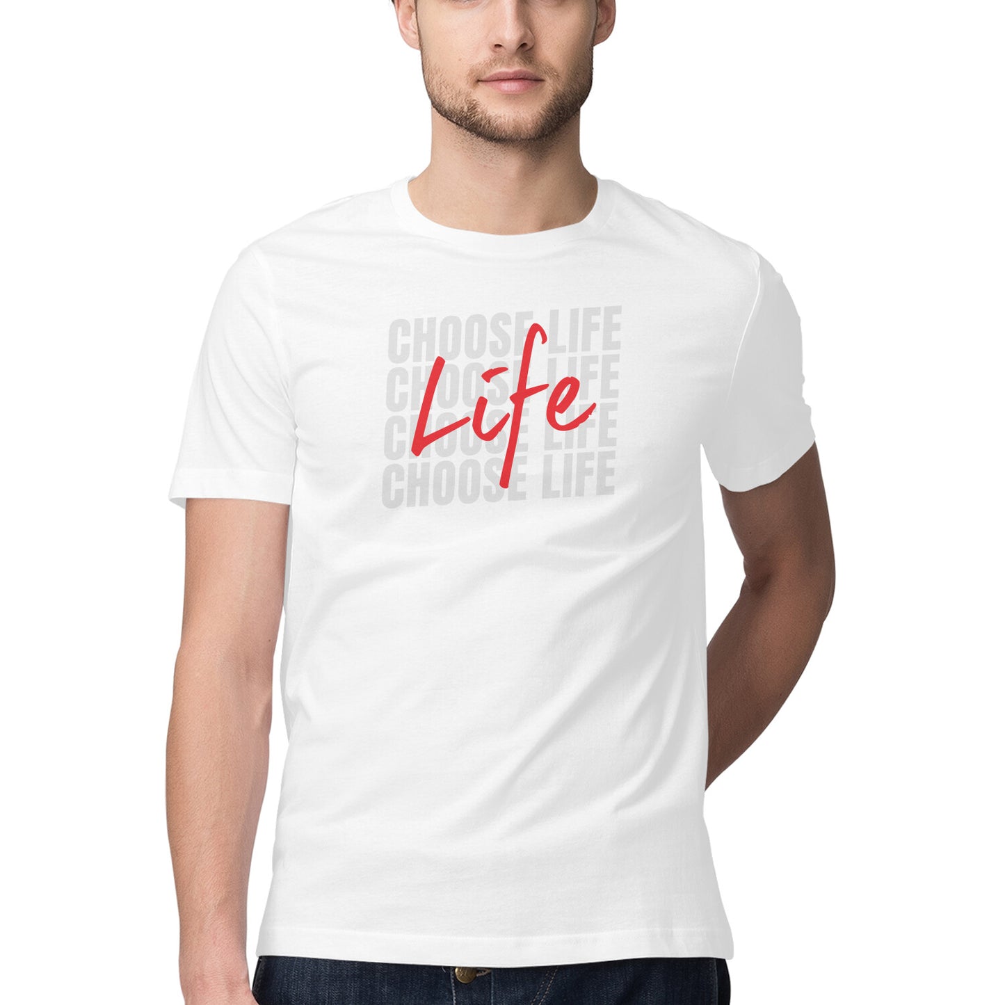 Choose Life - Half Sleeve Round Neck Tshirt