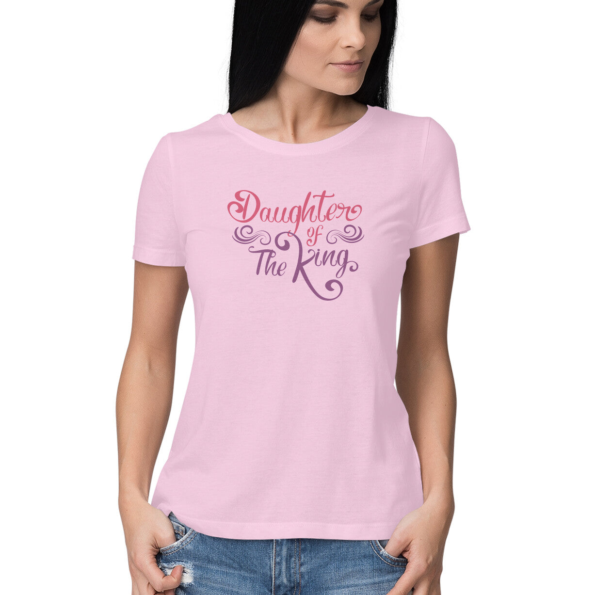 Daughter of The King - Half Sleeve Round Neck Tshirt