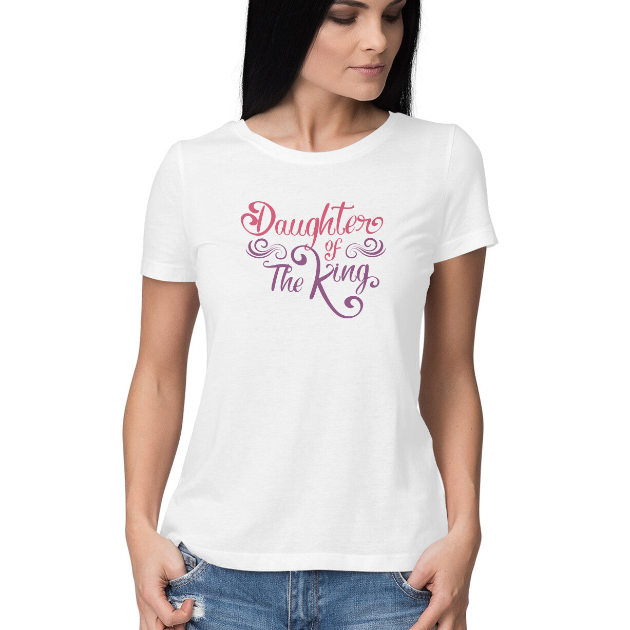 Daughter of The King - Half Sleeve Round Neck Tshirt