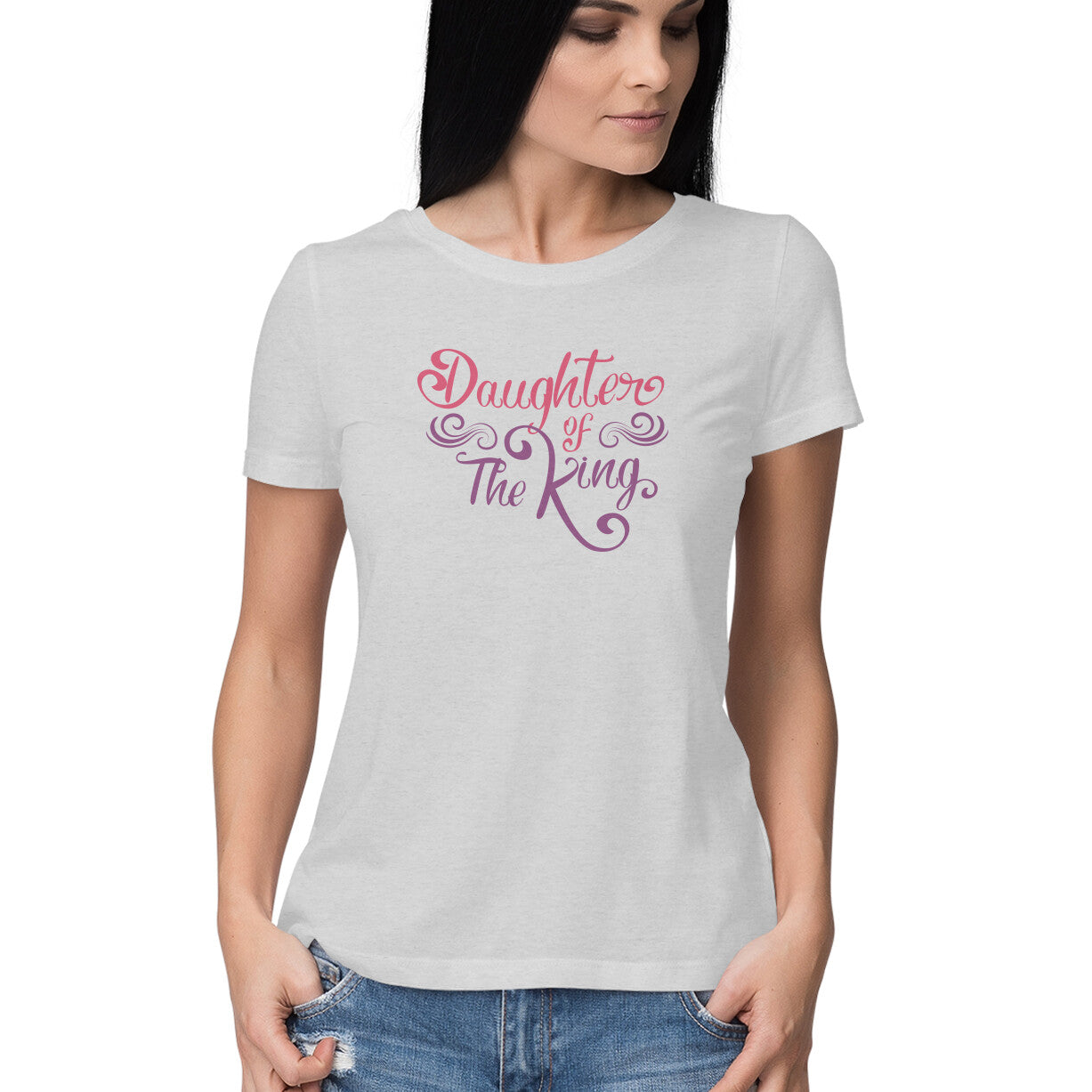 Daughter of The King - Half Sleeve Round Neck Tshirt