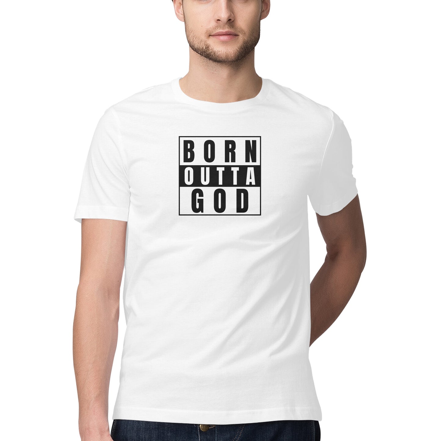 Born Outta GOD - Half Sleeve Round Neck Tshirt