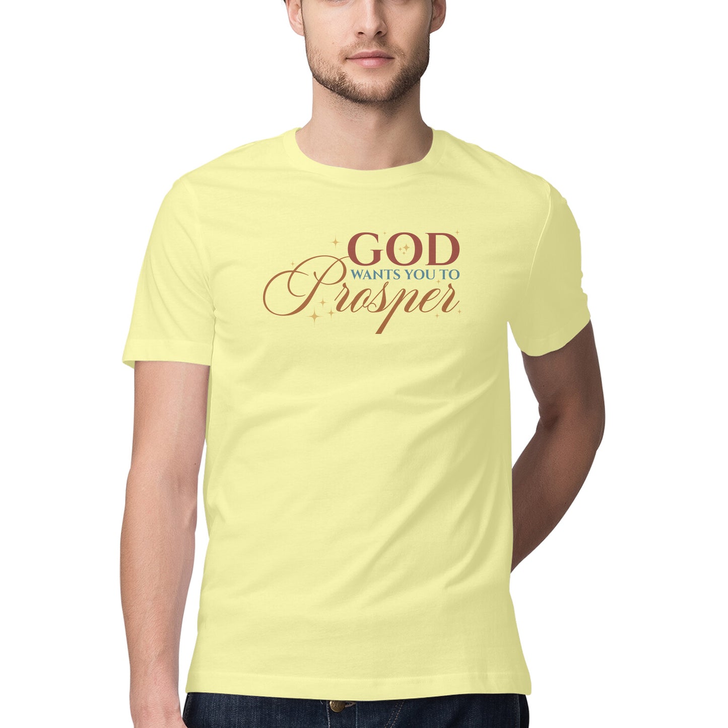 God wants you to prosper - Half Sleeve Round Neck Tshirt