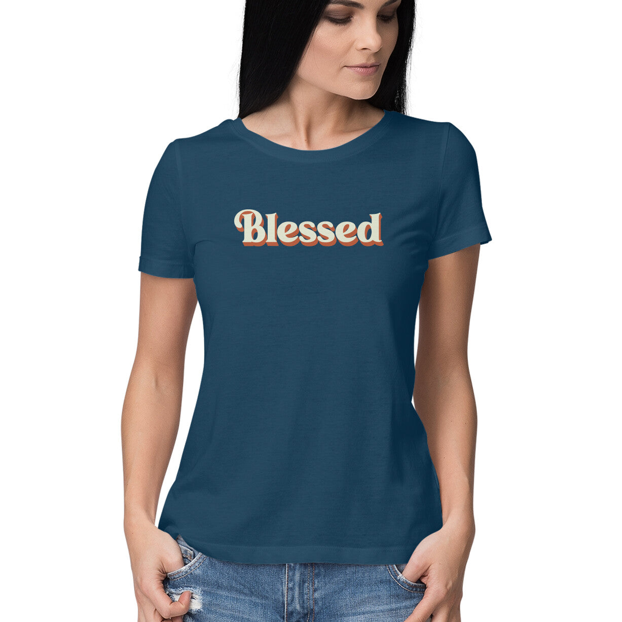 Blessed - Half Sleeve Round Neck Tshirt