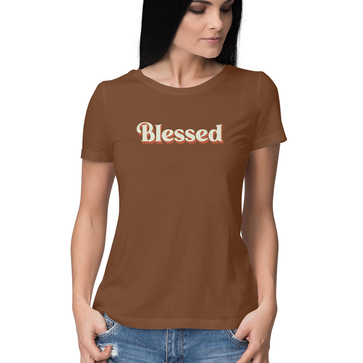 Blessed - Half Sleeve Round Neck Tshirt