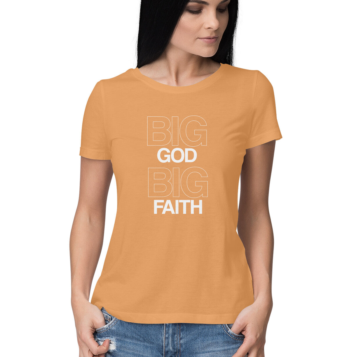 Big God Big Faith - Half Sleeve Round Neck Tshirt