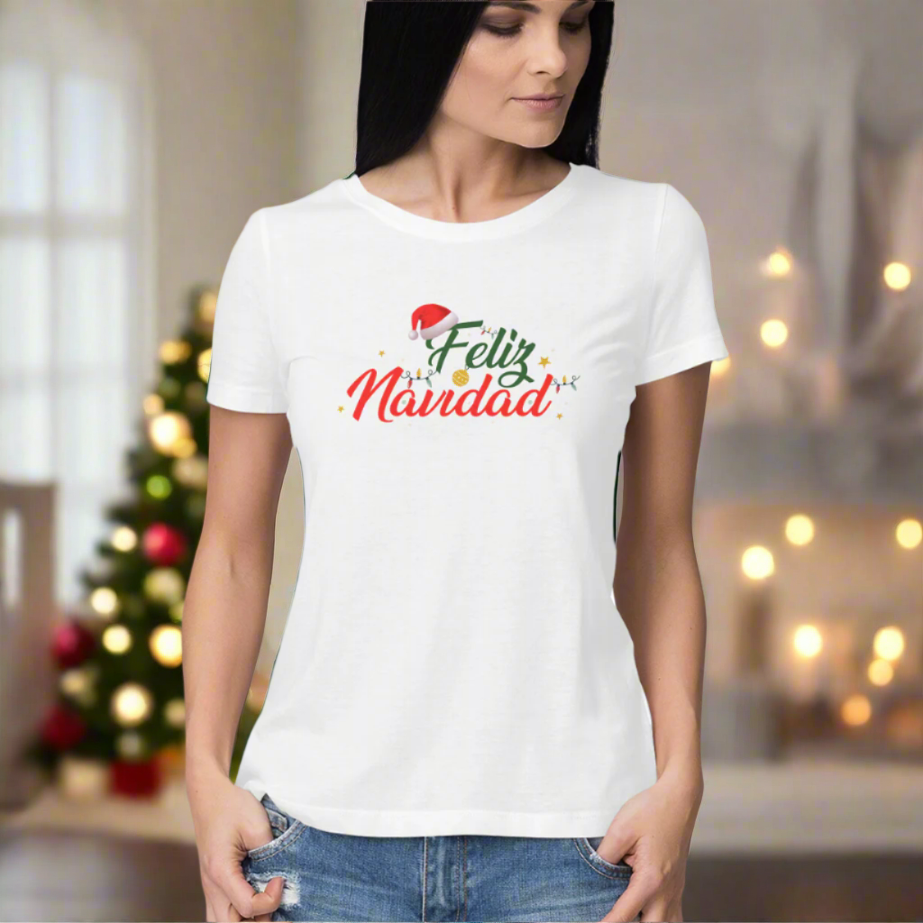 Feliz Navidad - Half Sleeve Round Neck Tshirt