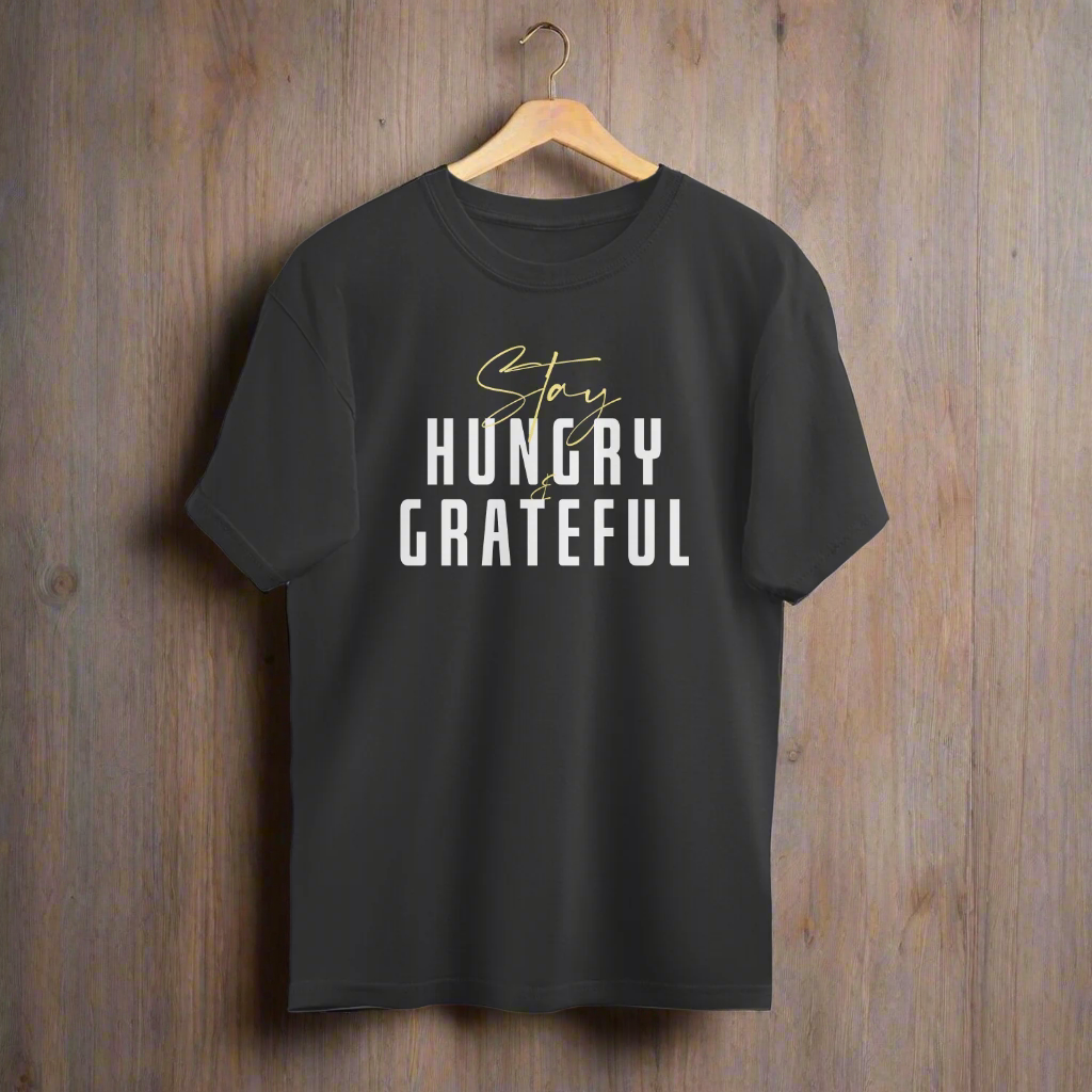 Stay Hungry & Grateful - oversized t-shirts